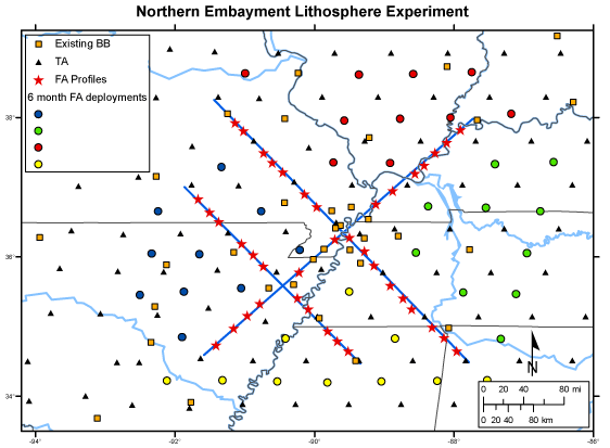 Northern Embayment Lithosphere Experiment Experimental Area