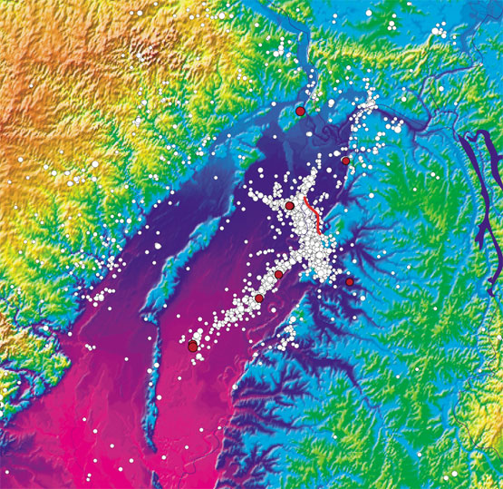 Map of the New Madrid Seismic Zone