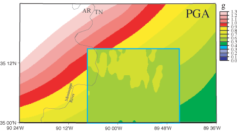 2% in 50 yr exceedance probabilistic ground motions.