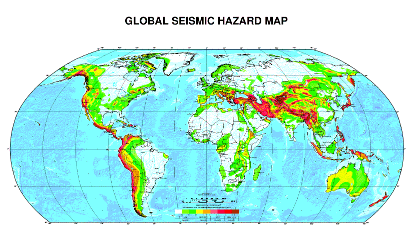 global seismic hazard map